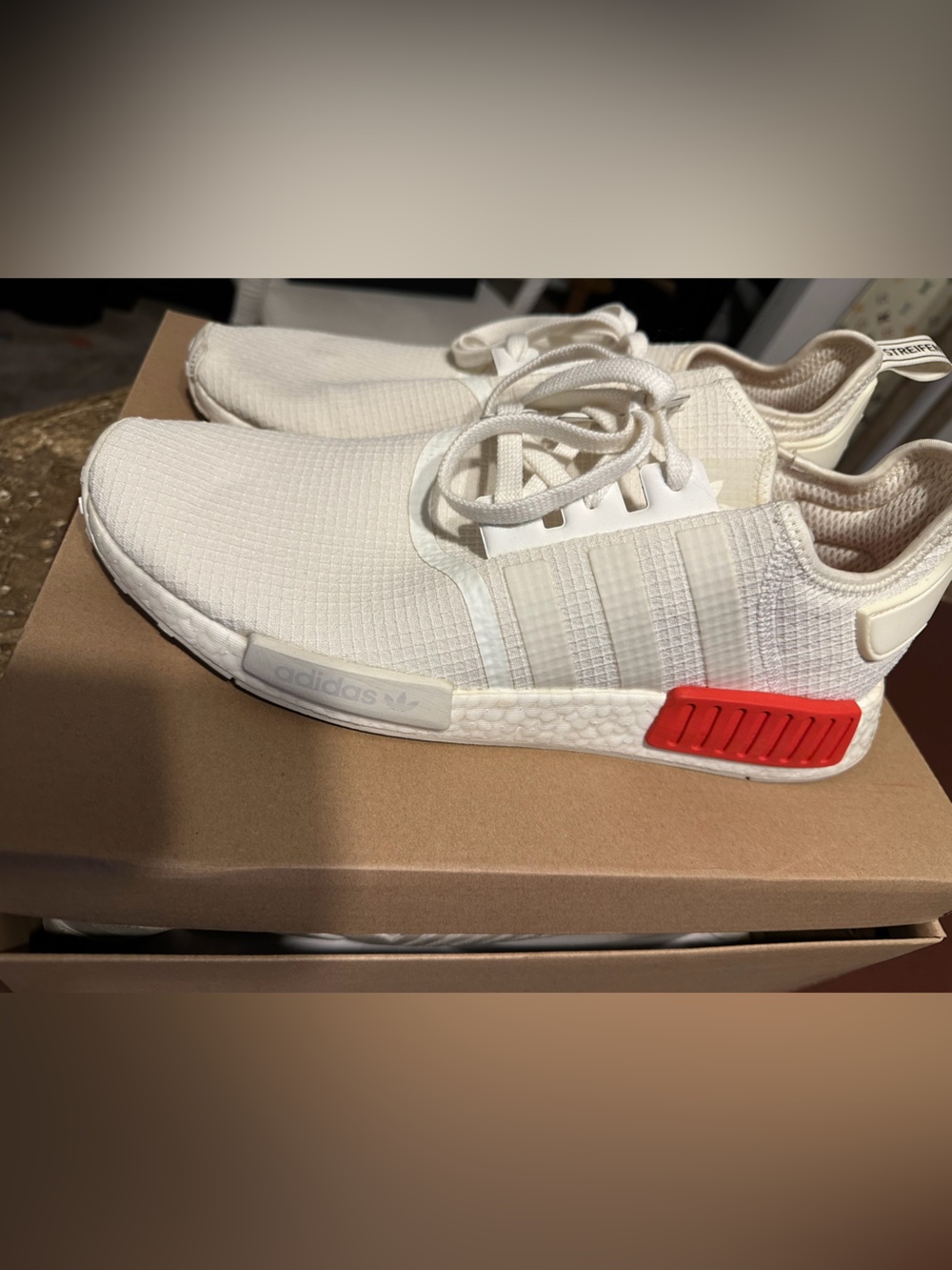 adidas NMD_R1 "Ripstop" Off White / Lush Red